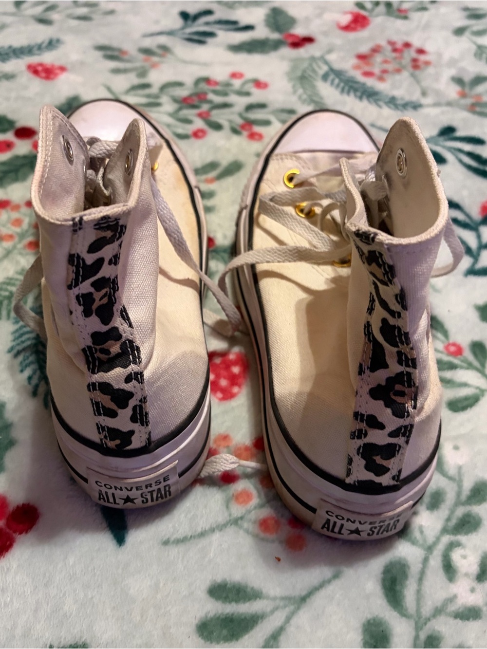 Converse High Top Sneakers - White with Cream Interior
